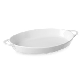 Hendi Oval Oven Dish with Ear Handles, Brilliant White