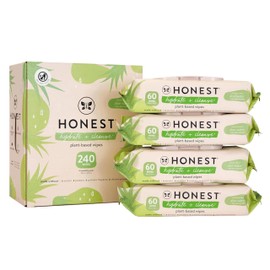 The Honest Company The Honest Company Hydrate + Cleanse Naturally Scented Wipes | Cleansing Multi-Tasking Wipes | 99% Water, Plant-Based, Hypoallergenic | Aloe + Cucumber, 240 Count