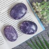 BEZAVO Lepidolite Oval Polished Palm Stone, Healing Crystal Reiki Worry