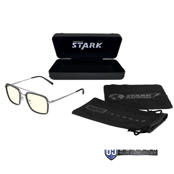 GUNNAR - Stark Industries Edition Premium Gaming and Computer Glasses - Blocks 35% Blue Light - Clear Tint