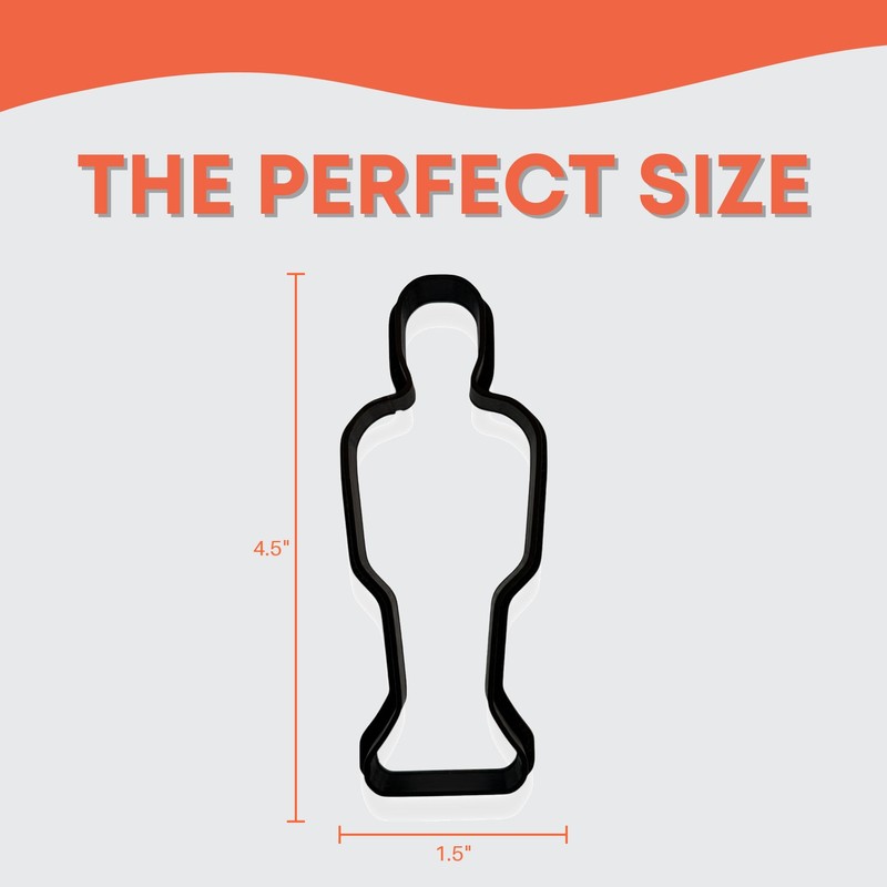 Oscar Cookie Cutter with Easy to Push Design (4.5 inch)