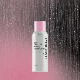 Eva NYC Kweeen Silver Glitter Spray for Hair and Body 4.9 oz