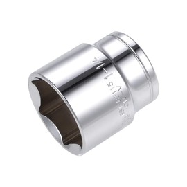 uxcell 1/2-inch Drive 1-1/4-inch 6-Point Shallow Socket, Cr-V