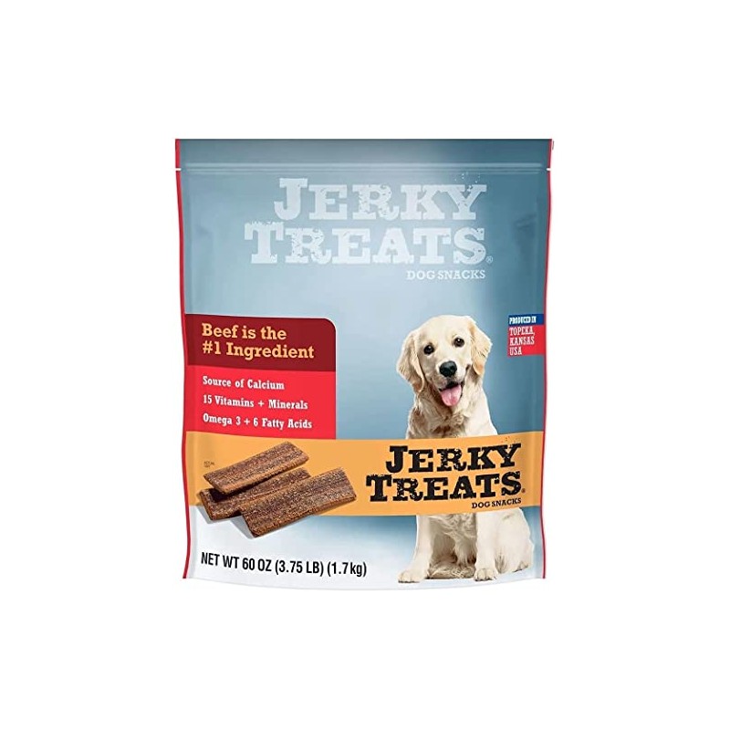 Jerky Treats Tender Beef Strips Dog Snacks, 60 oz/Large