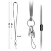 Navy Blue Nylon Cord Lanyard Soft Comfortable with Safety Breakaway,