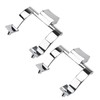 BOUYAO Towel Bar Brackets Set of 2 Chrome Shower Door