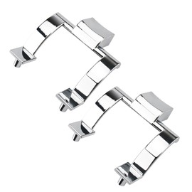 BOUYAO Towel Bar Brackets Set of 2 Chrome Shower Door Handles Replacement 2" Screw Holes Bathroom Towel Rack Bracket with 4 Screws for Shower Doors or Tub Enclosure