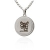 Women's Men's Necklace Stainless Steel with Zodiac Zodiac Zodiac Pendant