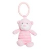 Aurora World 6.5-Inch C-Clip Squeaker Bonnie Bear Plush Toy (Pink)