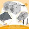 4smile Parasol Balcony + Parasol Holder Balcony Railing 2-IN-1-SET -