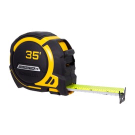 Komelon 35-Ft Contractor TS Wide blade Tape Measure with Backside Printing, Manual Lock, Long Standout (93435)