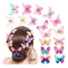20 Pzs Para El Pelo Con Forma De Mariposa Cabello