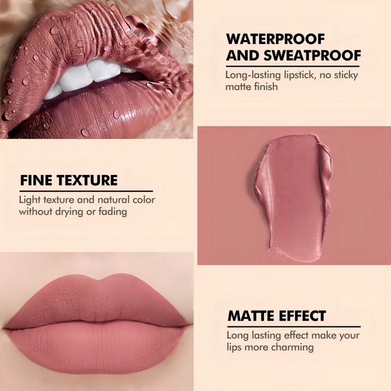 Labial Mate Handaiyan Paleta X12 Colores Larga Duración Pack