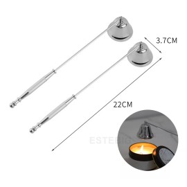 AOKUN 2 Pzs Apagador Velas Portavelas Campana Acero Inoxidable