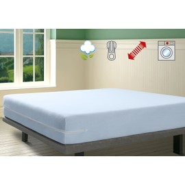 SAVEL 275 cm Terry Towelling 100% Cotton Elastic – Blue