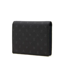 Hazzys (광주신세계)HAZZYS ACC 블랙 가죽 퍼피로고 라인배색 2단 카드지갑 HJHO5E457BK (HaZZYS ACC) Black Leather Puppy Logo Color Block Two-Tier Card Wallet HJHO5E457BK