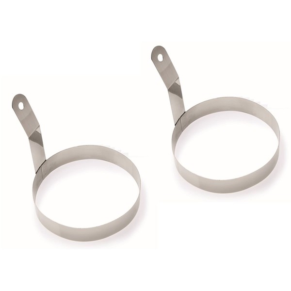 Egg Ring Diameter 10 cm Stainless Steel Set of 2