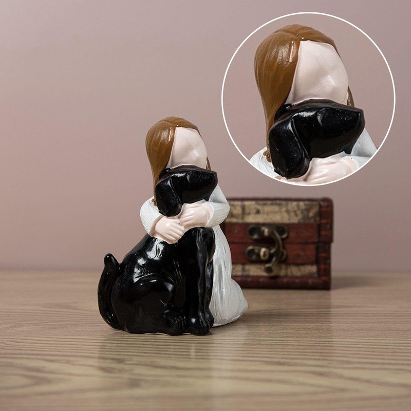 FDGGT 1 Dog Ornament and 1 Dog Pendant, Resin Crafts