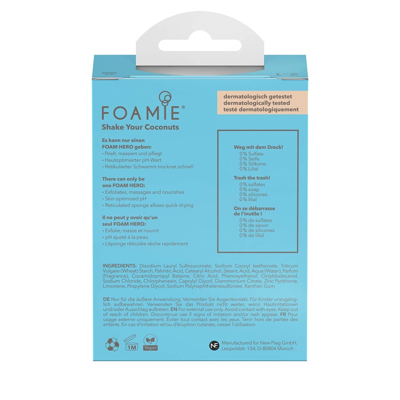Foamie Shower Sponge with Integrated Cleanser - Shake Your Coconuts