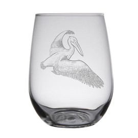 HullSpeed Designs Pelican Engraved Stemless Wine Glasses (Set of 2)