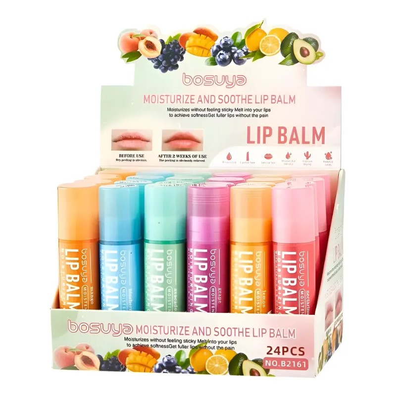 Set De Bálsamos Labiales Hidratantes Bosuya 24 Piezas
