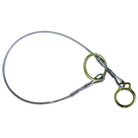 FallTech 742712 Multi-Purpose Cable Pass-Through Anchor - Pass-Through Sling Anchor, 2 O-Rings, 1/4" Vinyl Coated Galvanized Cable, 12', Natural
