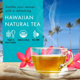 Nanea Chamomile Tea, Caffeine-Free Herbal Tea, All-Natural and Wellness Tea, Calming Hot Tea, Vegan and Keto-Friendly, 60 Tea Bags, 36 g -Hawaiian Natural Tea