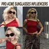 Pro Acme Trendy Oval Sunglasses,Retro Chunky Thick Frame UV400 Protection