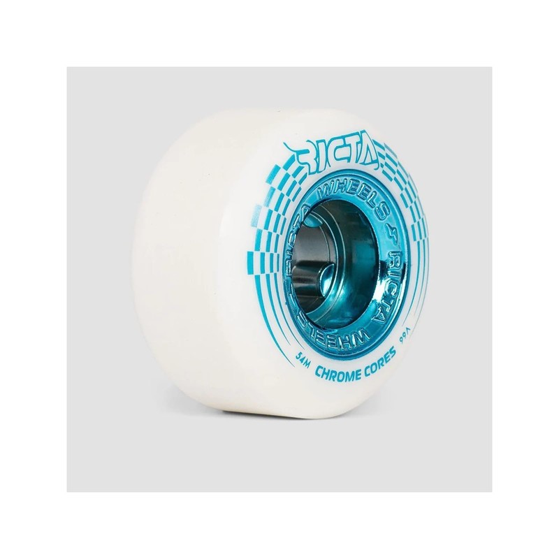 Ricta Chrome Core 99A White Skateboard Wheels 54mm