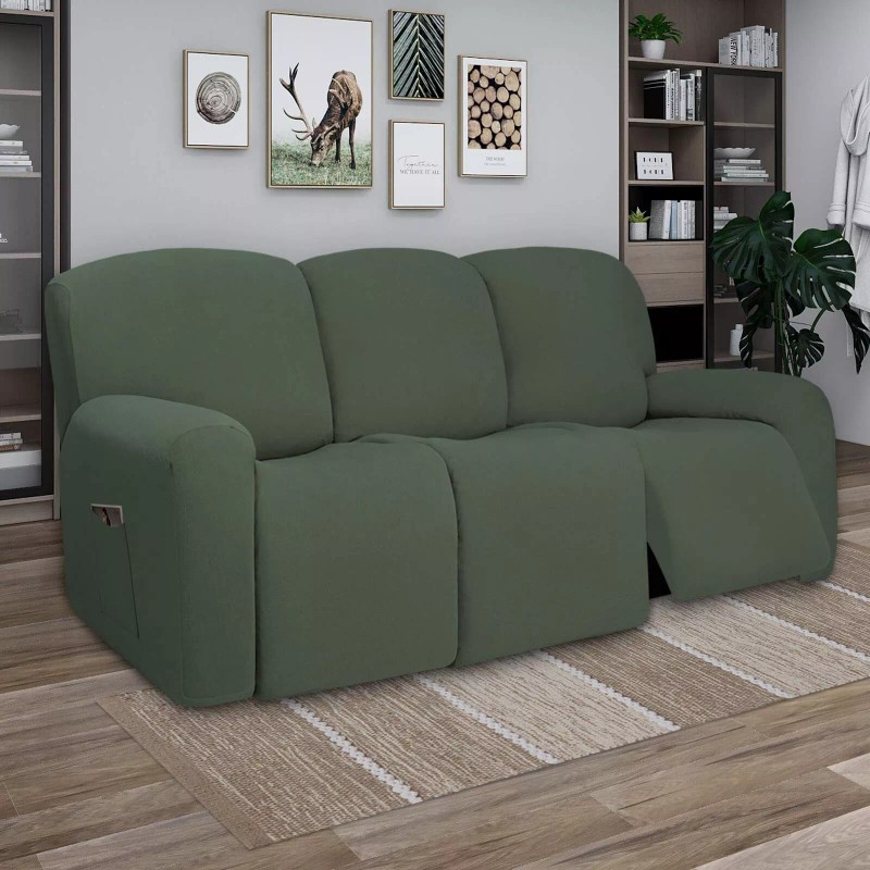 PureFit Super Stretch 3 Seats Recliner Chair Sofa Couch Cover