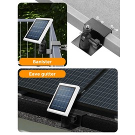 Outdoor Camera Gutter Mount, Universal Camera Mount Compatible with Stick Up Cam/Pro Solar Panel, Spotlight Cam Pro Battery and Stick Up Cam Plus Battery, No-Drill Universal Bracket, 2 Pack