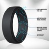 ROQ Breathable Silicone Wedding Bands for Men - Step Beveled