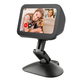Dianves Stand for Echo Show 5 (3rd Gen) & Cell Phone，Adjustable Height Smart Speaker Stand Table Mount Bracket，Magnetic Anti-Slip Base for Show 5 3rd Generation