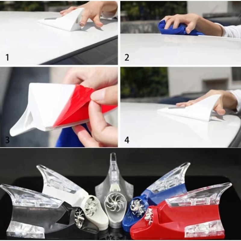 Shark Aleta De Tiburon Solar Shark Antena Car Accessories Solar