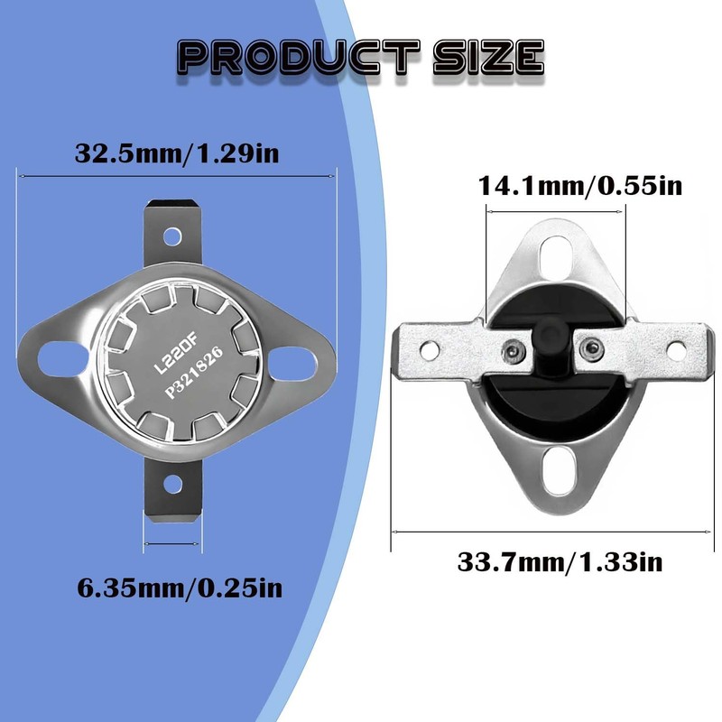 NPSNGSJY P321826 Furnace Temperature Limit Switch Compatible with Williams Furnace