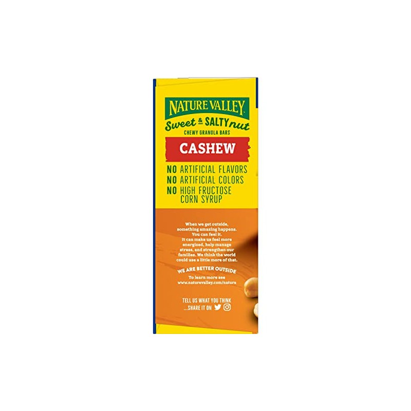 Nature Valley Sweet and Salty Cashew Chewy Granola Bars 12