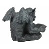 Notre Dame Horned Gargoyle With Spell Book Statue Demonic Bibliography