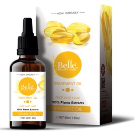 Vitamin E Oil Non Greasy Face Oil Treatment Dark Spots Face And Hair Oil Normal to Dry Skin Vitamin E Oil 50mL1.69oz By BELLE