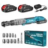 Seesii 3/8" Cordless Ratchet Wrench with 66Ft-lbs 200RPM, 2x 21V