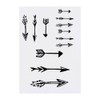 4 x 'Assorted Arrows' Temporary Tattoos - Water Resistant, Skin-Safe,