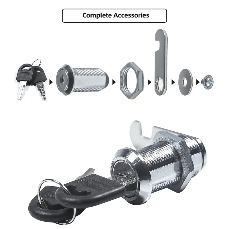 10pcs 16mm Cam Lock Replacement, 5/8 Inch Tool Box Lock