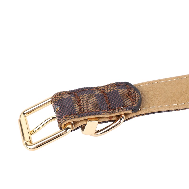 Dog Collar Durable Soft Stylish Plaid Pattern Dog Collar Adjustable