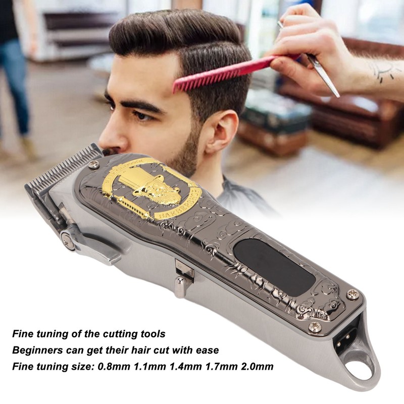 Electric Hair Trimmer Barber Shop Retro Hair Clippers Kit Digital