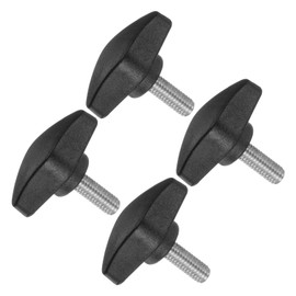 CoCud Tee Wing Knobs Thumb Screw, M6 x 16mm Male Thread, Plastic T Thumb Clamping Screw Threaded Stud Hand Knobs Grip, (Applications: for Machinery Lathes), 4-Pieces
