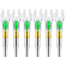 ACDSHOT 6PCS X Lighted Nocks for Arrows with .204 .233 .244 .246 Inside Diameter with H, S, GT Bushings LED Light up Knocks