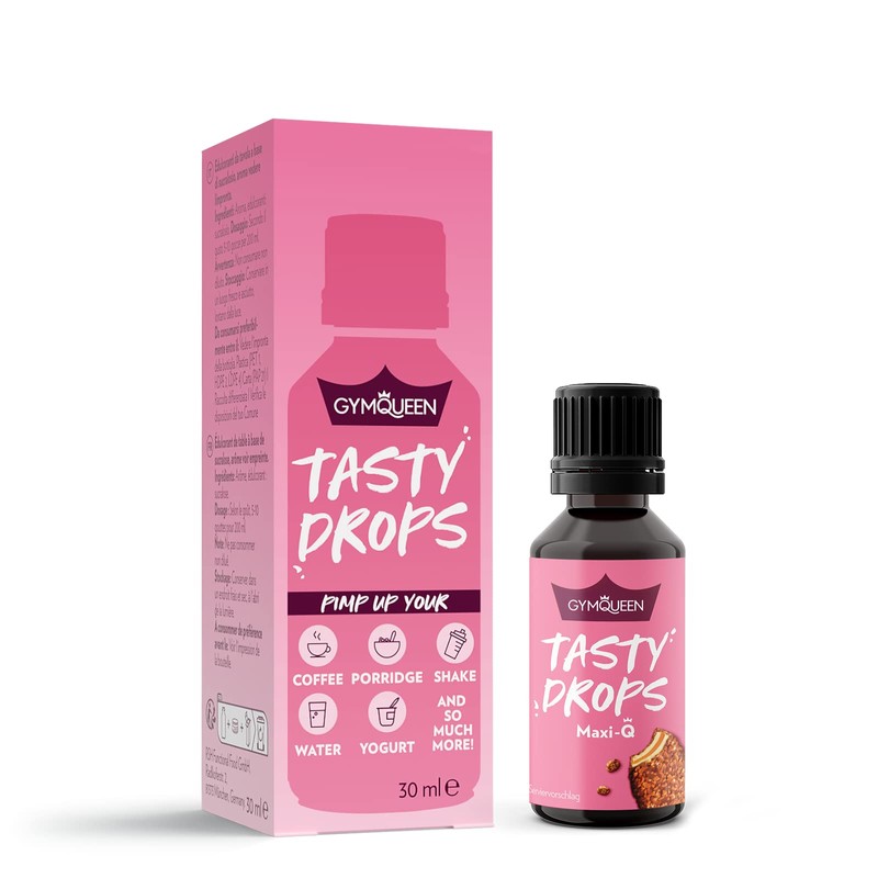 GymQueen Tasty Drops, Maxi Q, Flavour Drops without Calories, 30