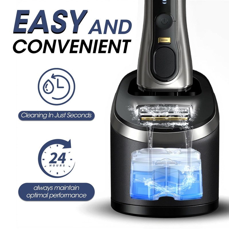 Electric Shaver Cleaning Solution - Electric Razor Cleaner，Compatible With Braun