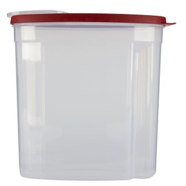 Rubbermaid Flex and Seal Cereal Keeper, 1.5 Gallon, BPA-Free, Clear with Red Lid, Airtight