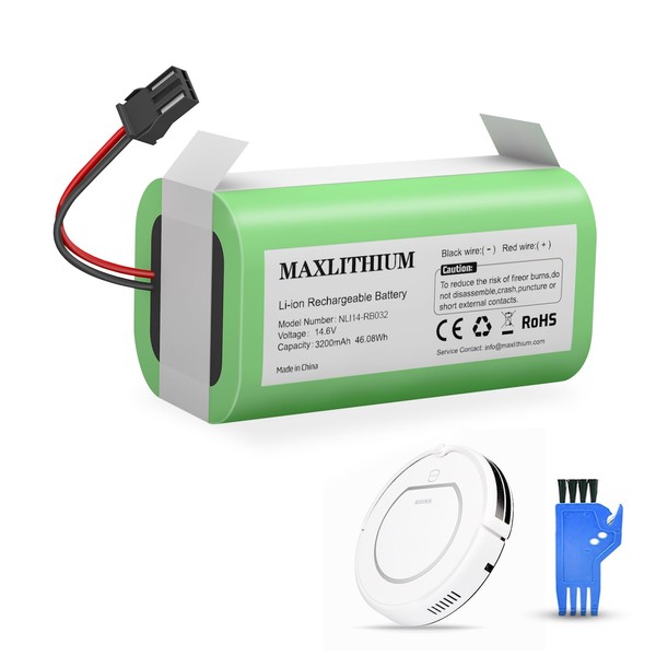 maxlithium 3200mAh 14.4V Li-ion Battery Replacement Battery with Deebot N79S