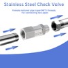 PNXKTXO 304 Stainless Steel Check Valve, 3/8" NPT Male x